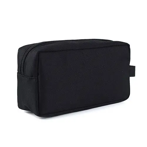 Personalized Custom Logo Toiletry Bags Lipsticks Black Mens Wash Bag